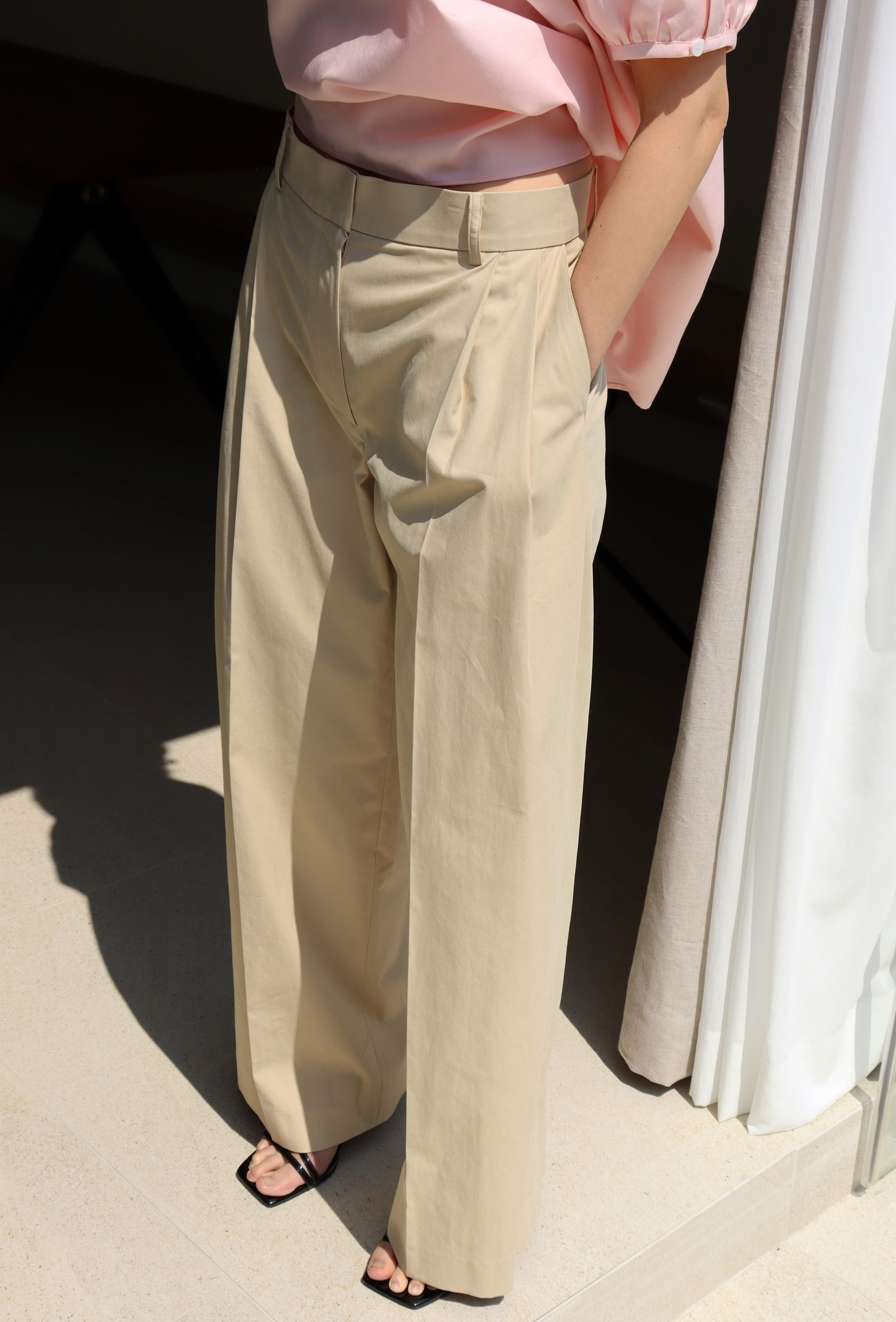SUMMER 15% OFF [21SS] DADDY PANTS _ BEIGE COTTON