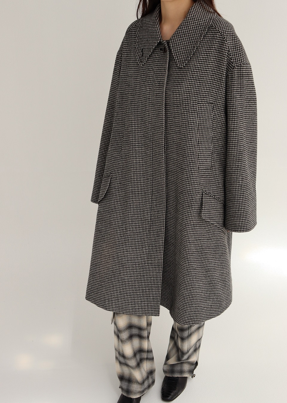 [Autumn Sale 10% Off]  BELLE COAT _ HOUNDSTOOTH CHECK