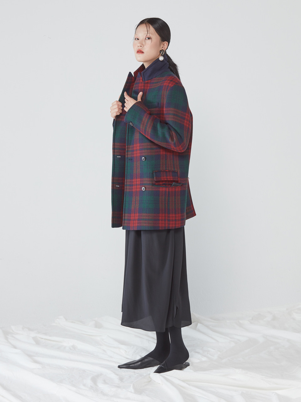 [WINTER SALE 10%] BOY DOUBLE COAT _ RED CHECK