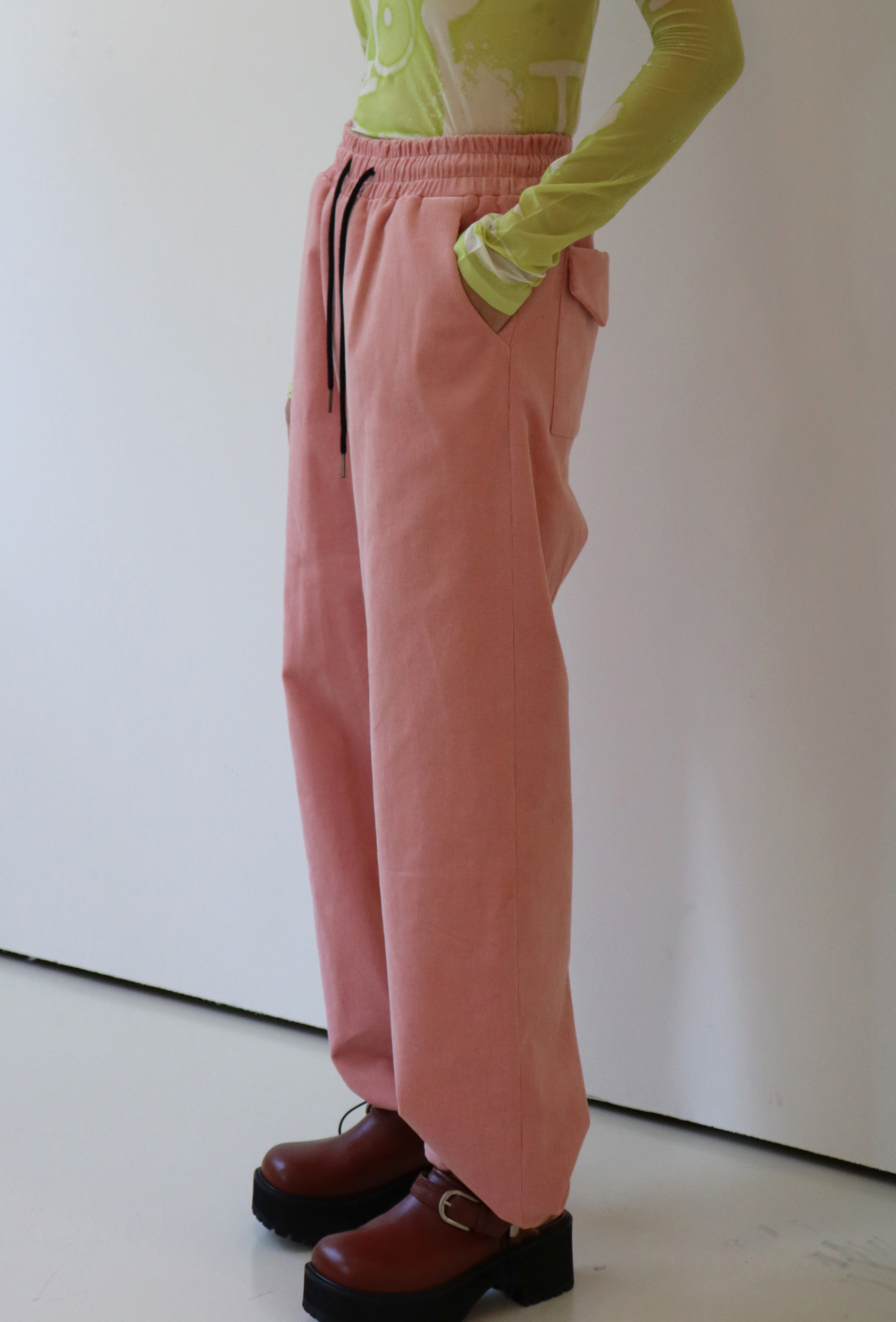 [WINTER SALE 10% OFF] STRING JOGGER _ PINK CORDUROY